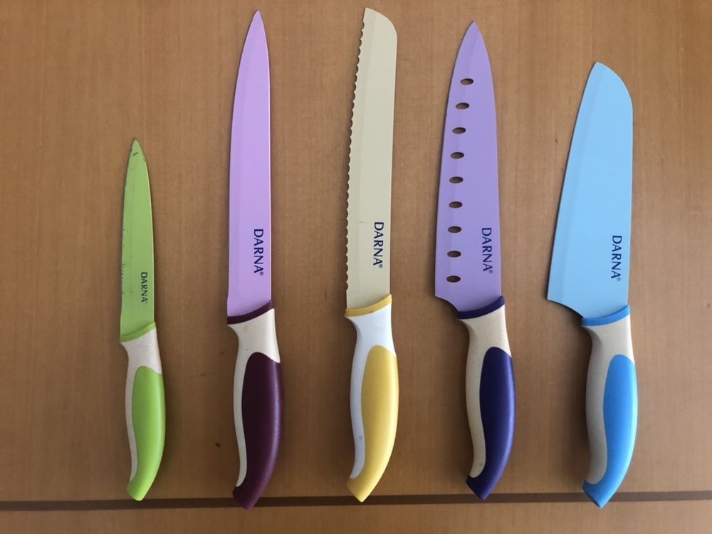 Conjunto 5 facas cerâmica