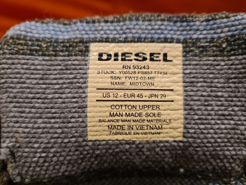 Кеды кроссовки дезерты чукка Diesel Midtown 45 р.