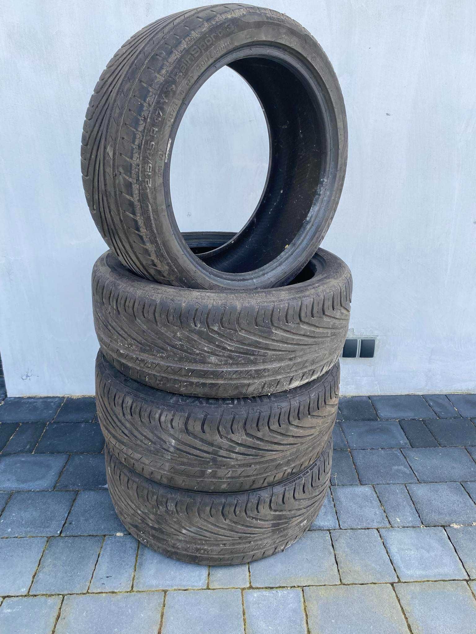 Opony letnie 215/45 R17 Uniroyal RainSport 3 używane komplet 4szt