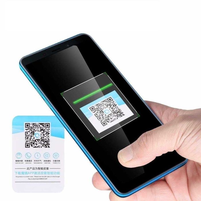 Etui Flip Clear View do Samsung Galaxy A32 5G + Szkło Hartowane