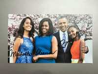 Открытка с подлинным автографом Барака и Мишель Обамы