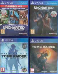 Uncharted + Tomb Raider | 4 Gry PS4