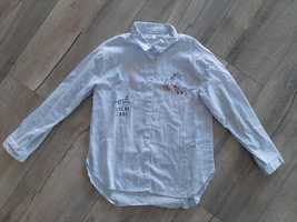 Koszula dziewczęca bawełniana błękitna jednorożec unicorn 140 146