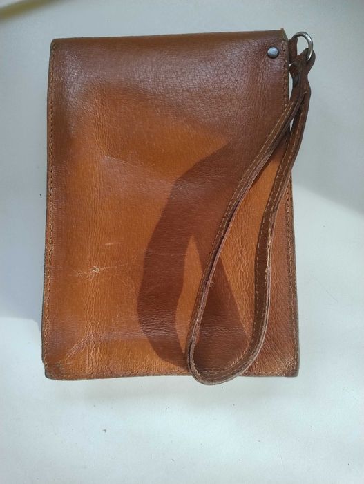 Skórzana Saszetka męska PRL "70-80"