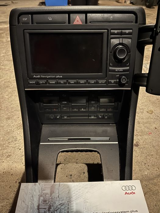 Radio RNS e AUDI a4 b6 b7 kosz tunel 2 din panel klinatyzacji