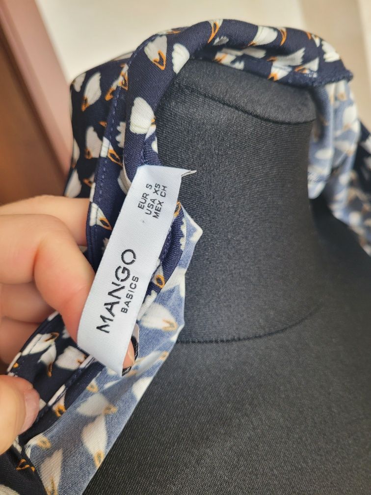 Mango sukienka kopertowa S wzór midi