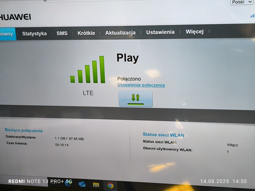 Modem LTE + router WiFi/LAN Karta SIM Huawei B315