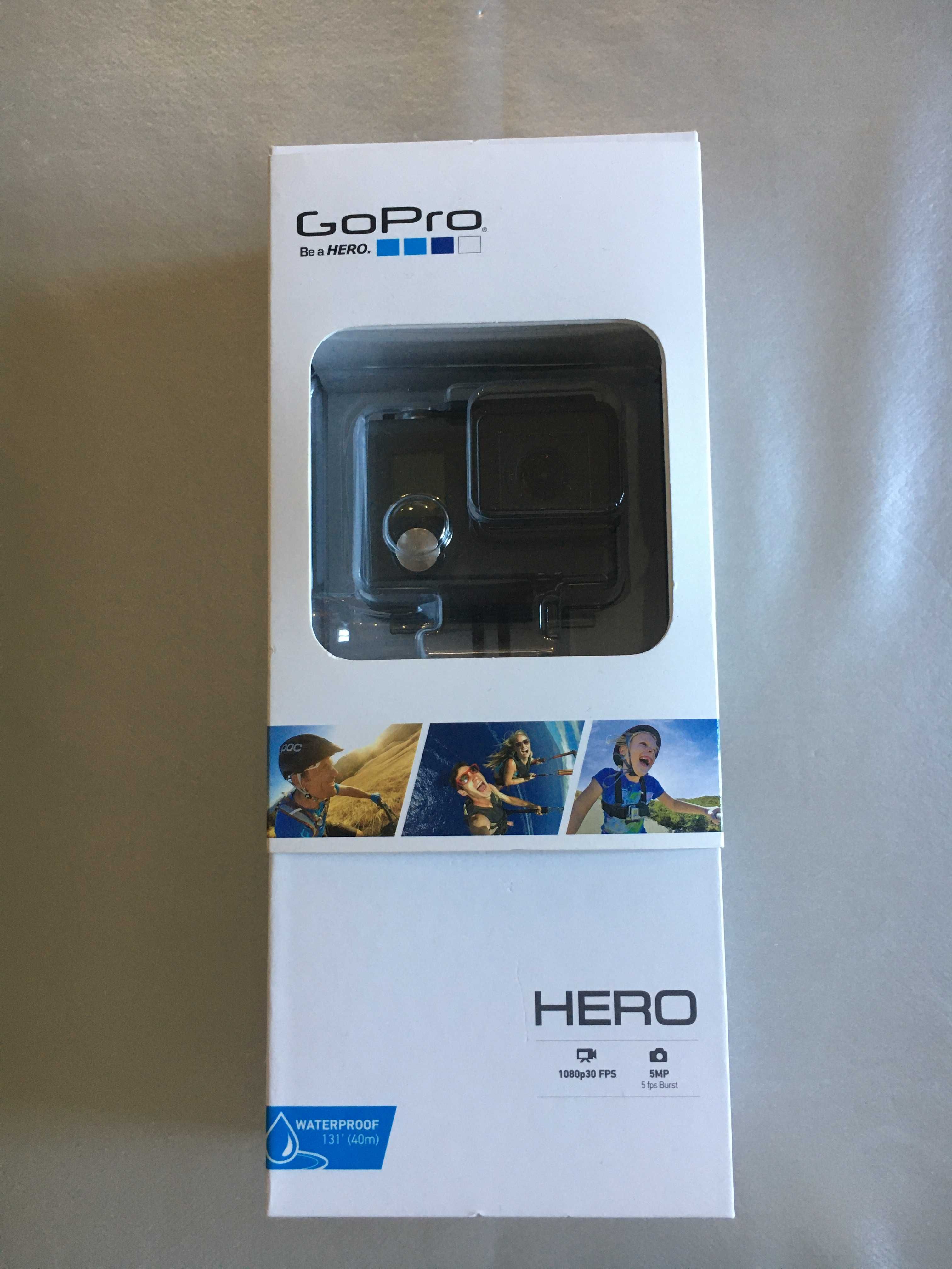 Go Pro Hero 1 em caixa e com acessórios rigorosamente impecável