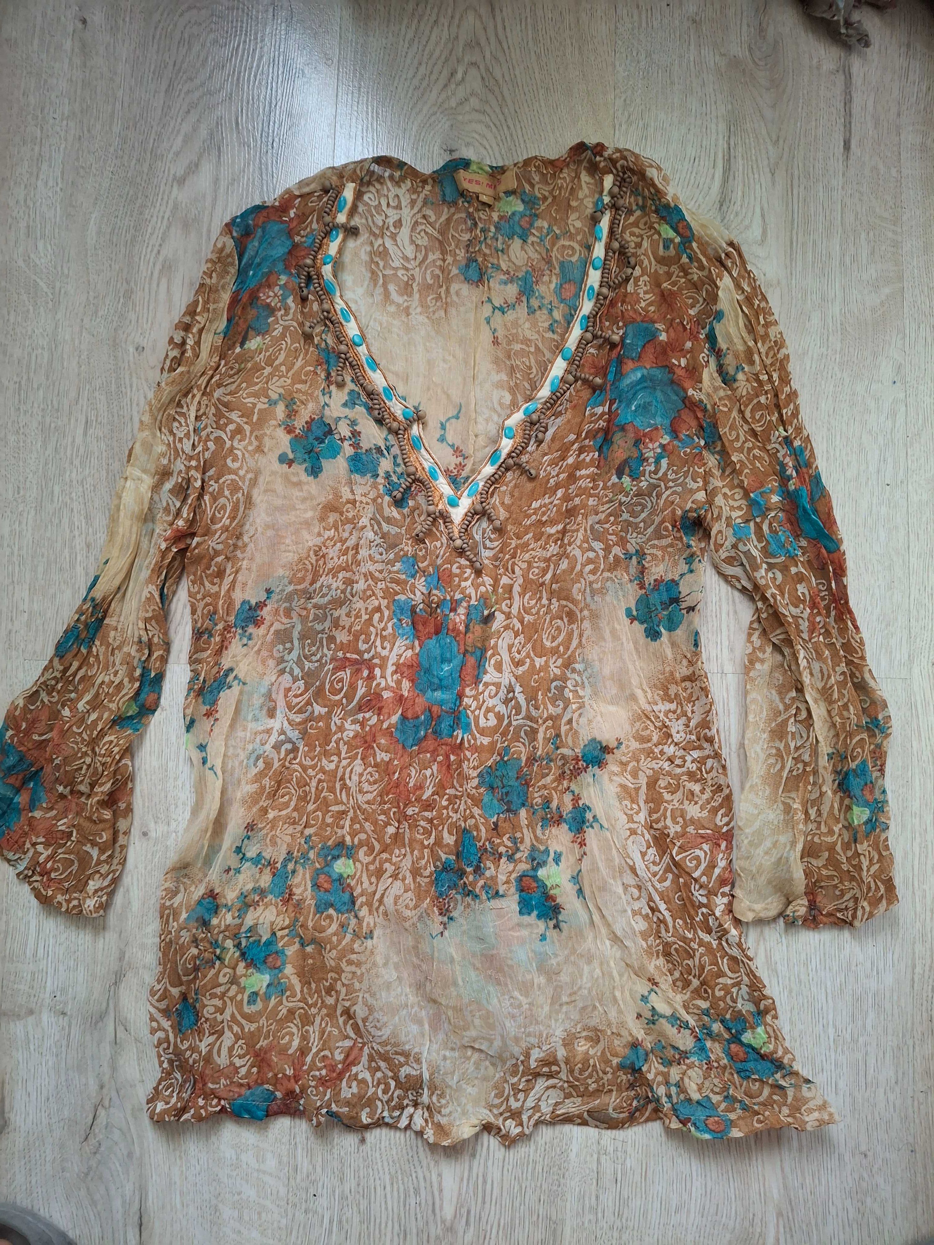 Bluzka boho indyjska z żorżety