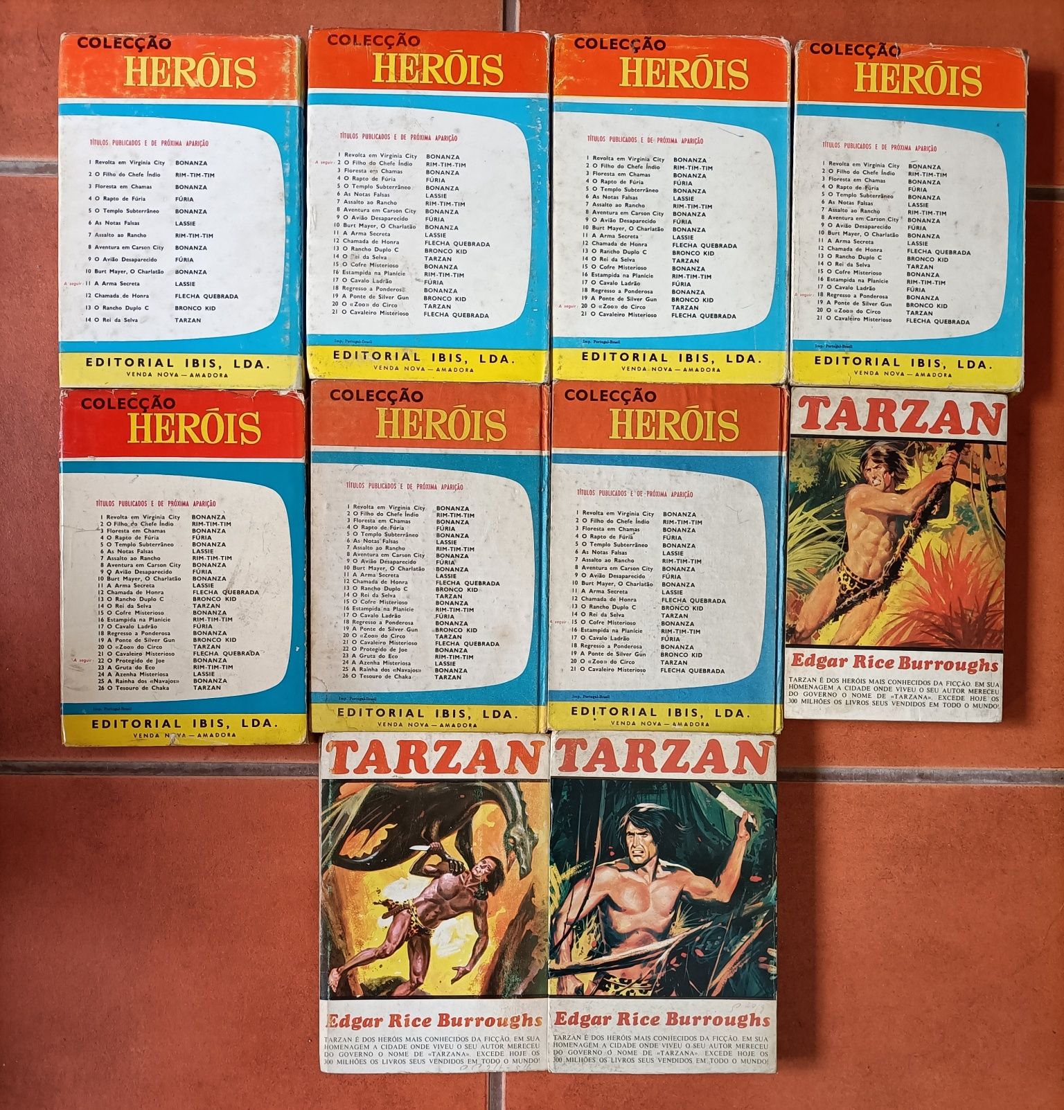 24 Livros Bonanza, Tarzan e Coleção Heidi anos 60
