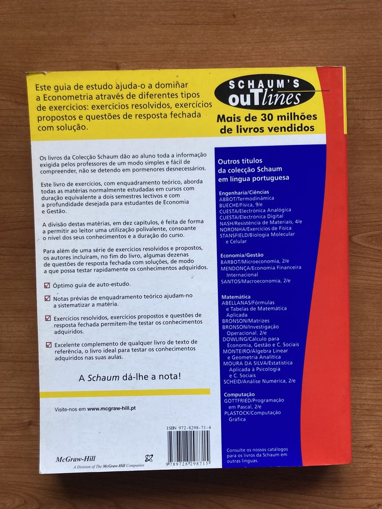 Livro de “ Econometria “ SCHAUM’S Autores Nacionais