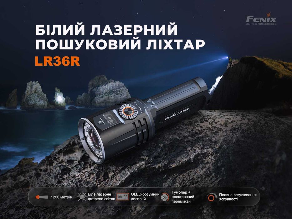 Fenix LR36R Ліхтар Лазерний (10000 Люмен 1260 Метрів) ГАРАНТІЯ 5 РОКІВ