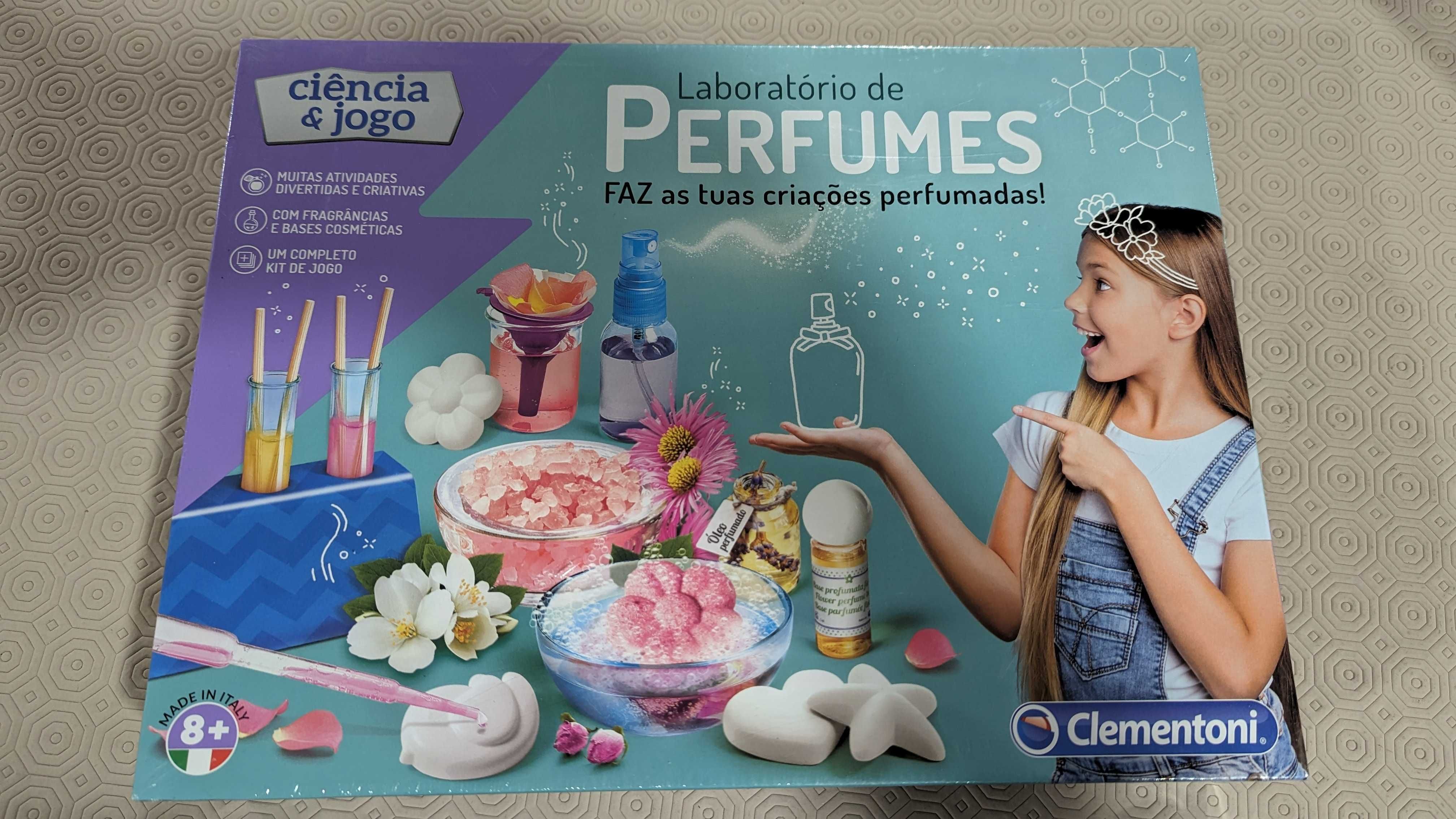 Jogo de ciências "Laboratório de Perfumes" (Clementoni)