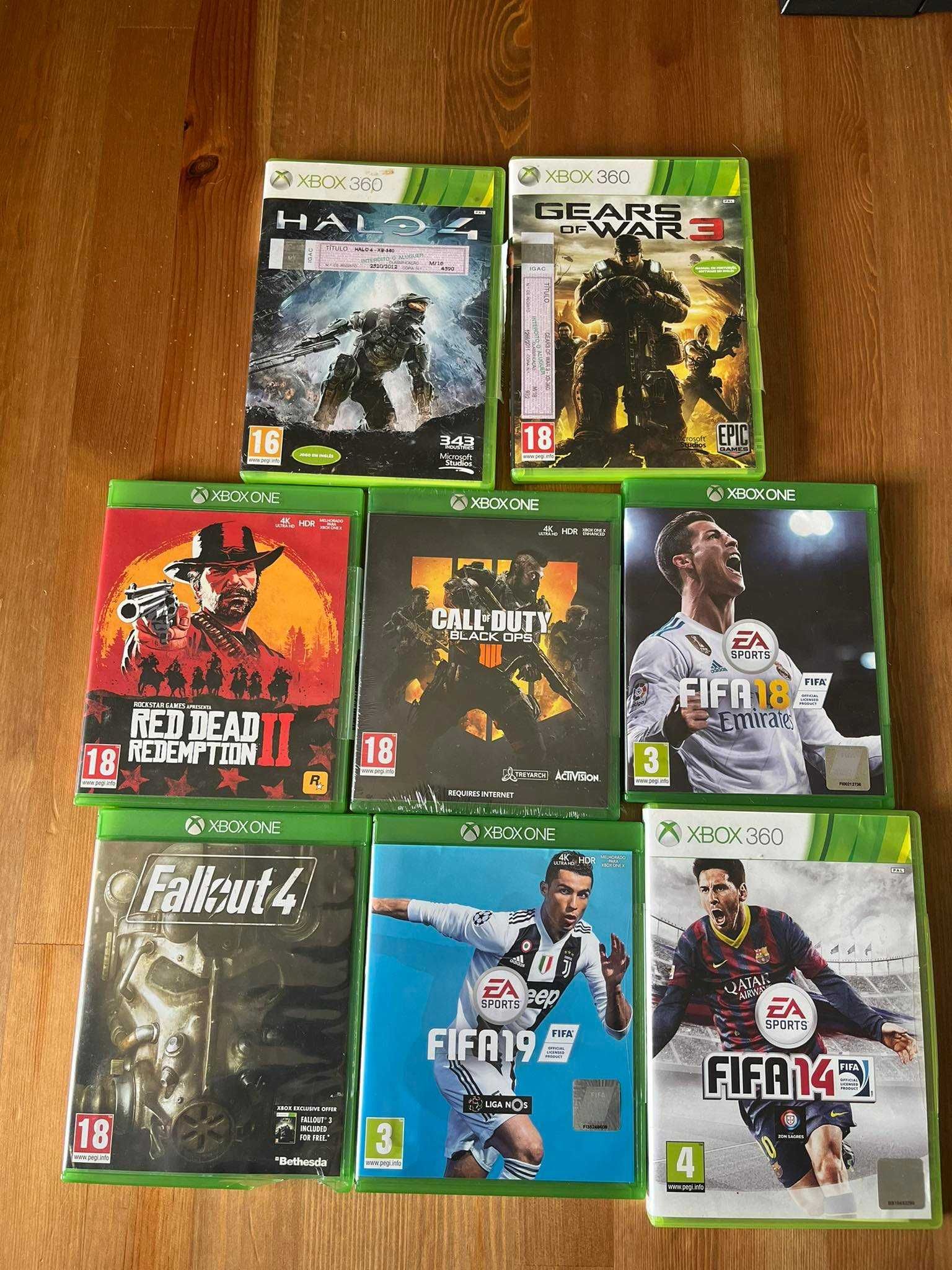 Xbox One S (500GB) + Comando + 8 Jogos