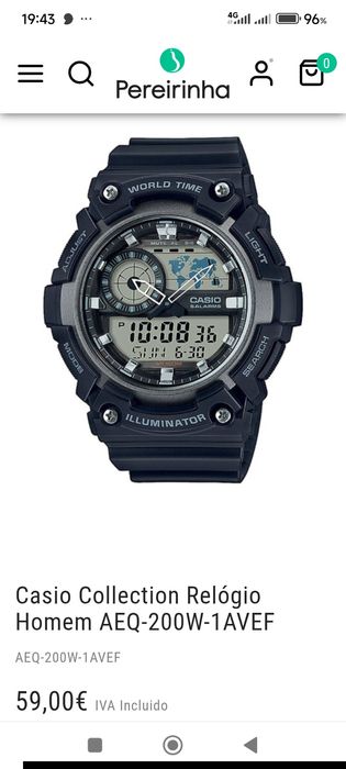 Relógio de homem Casio