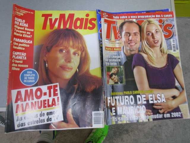 Revistas antigas TV Mais e TV 7 dias