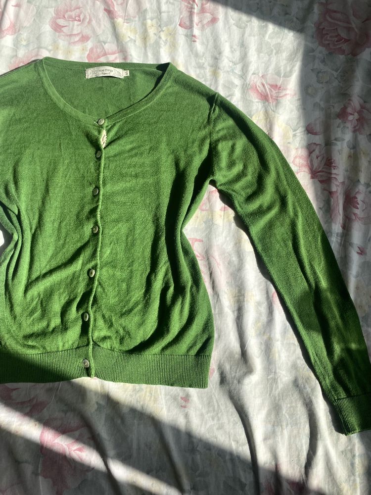 Zielony sweterek nice things by paloma S 36 premium bawełna