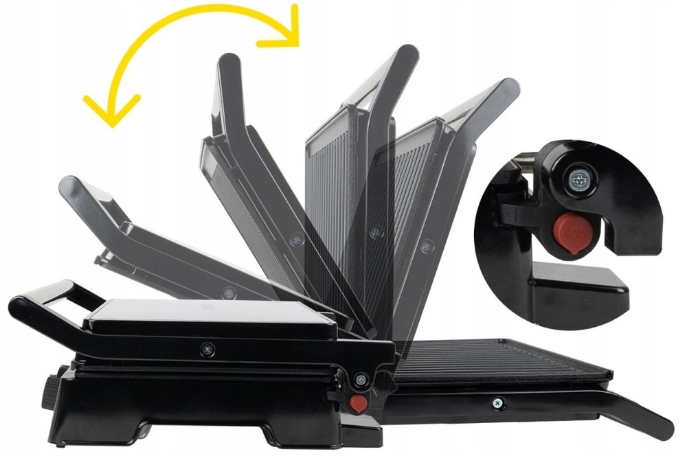 Grill elektryczny Opiekacz rozkładany Toster do kanapek PANINI 2500W