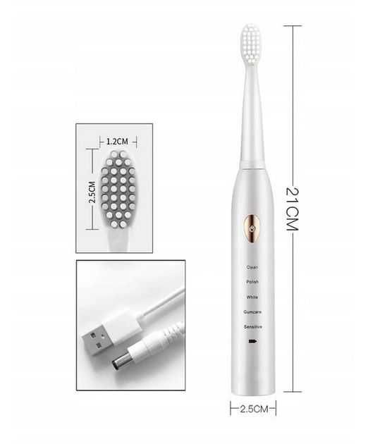 Електрична зубна щітка з usb-зарядкою
