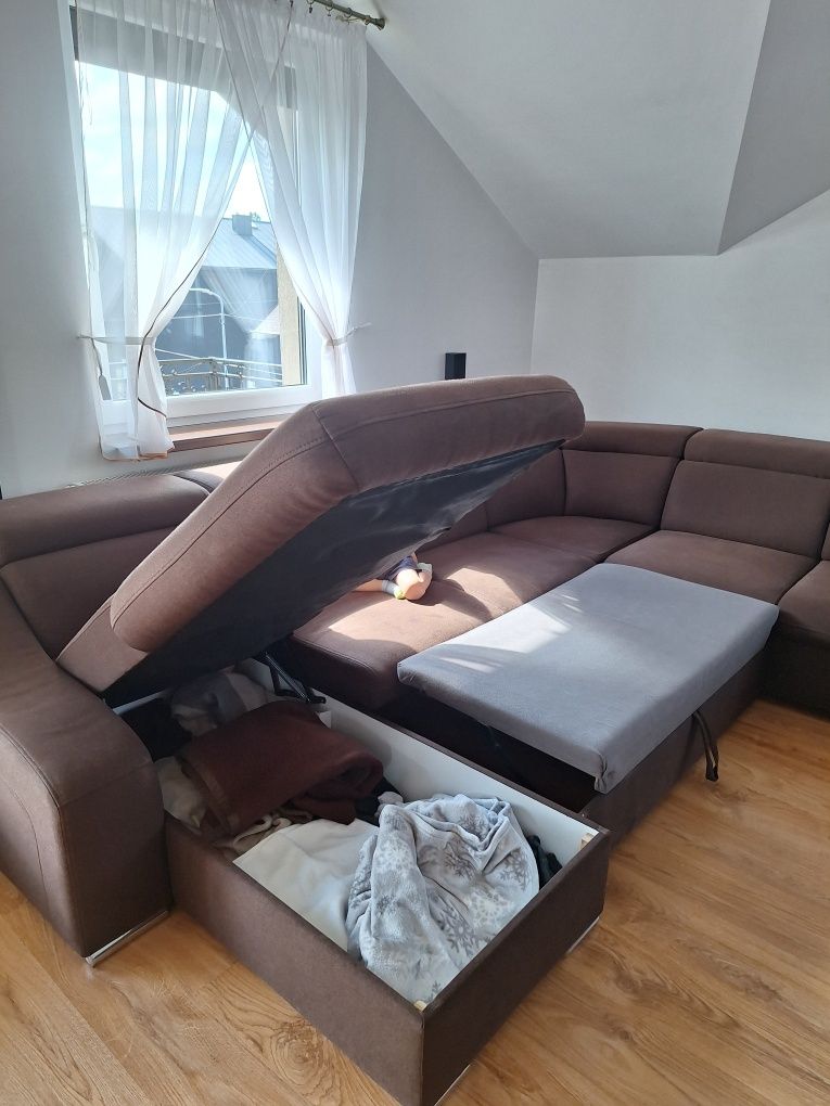 Narożnik duży 3 m x 2,53 m,  brązowy