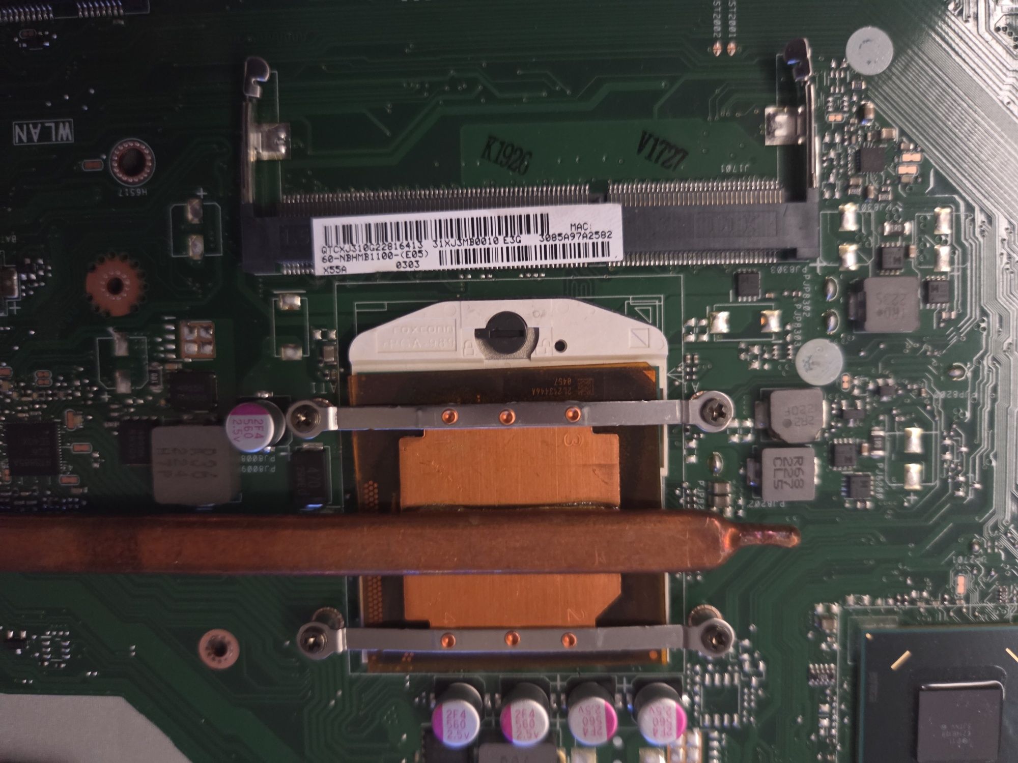Sprzedam sprawny płytę głowną do laptopa ASUS X55A (Patrz zdjecia)