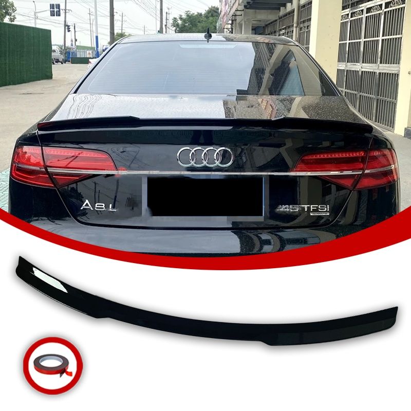 Audi A8 D4 Lotka Spoiler Dokładka 2010/2018 Czarny połysk