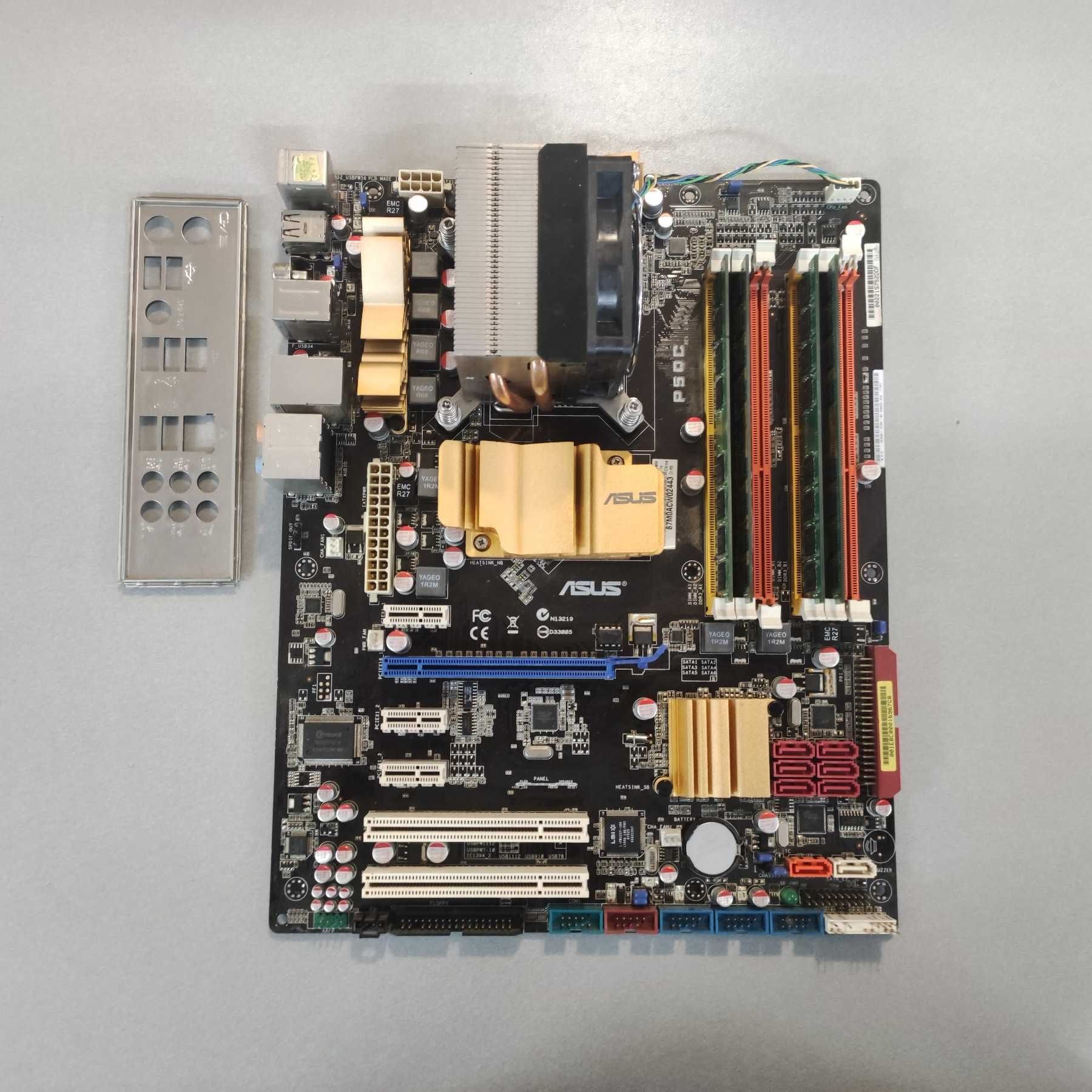 Топовая материнская плата ASUS P5QC 775 на DDR3, охлад, процессор, ОЗУ