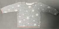 Szary sweterek w gwiazdki H&M rozmiar 68