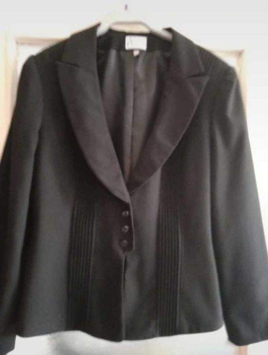 Marynarka- żakiet, czarna, na podszewce, 44 , Vivien Caron