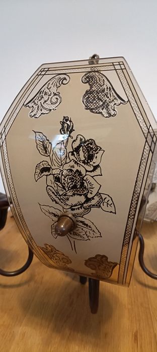 Piękny stary ceramiczny żyrandol PRL