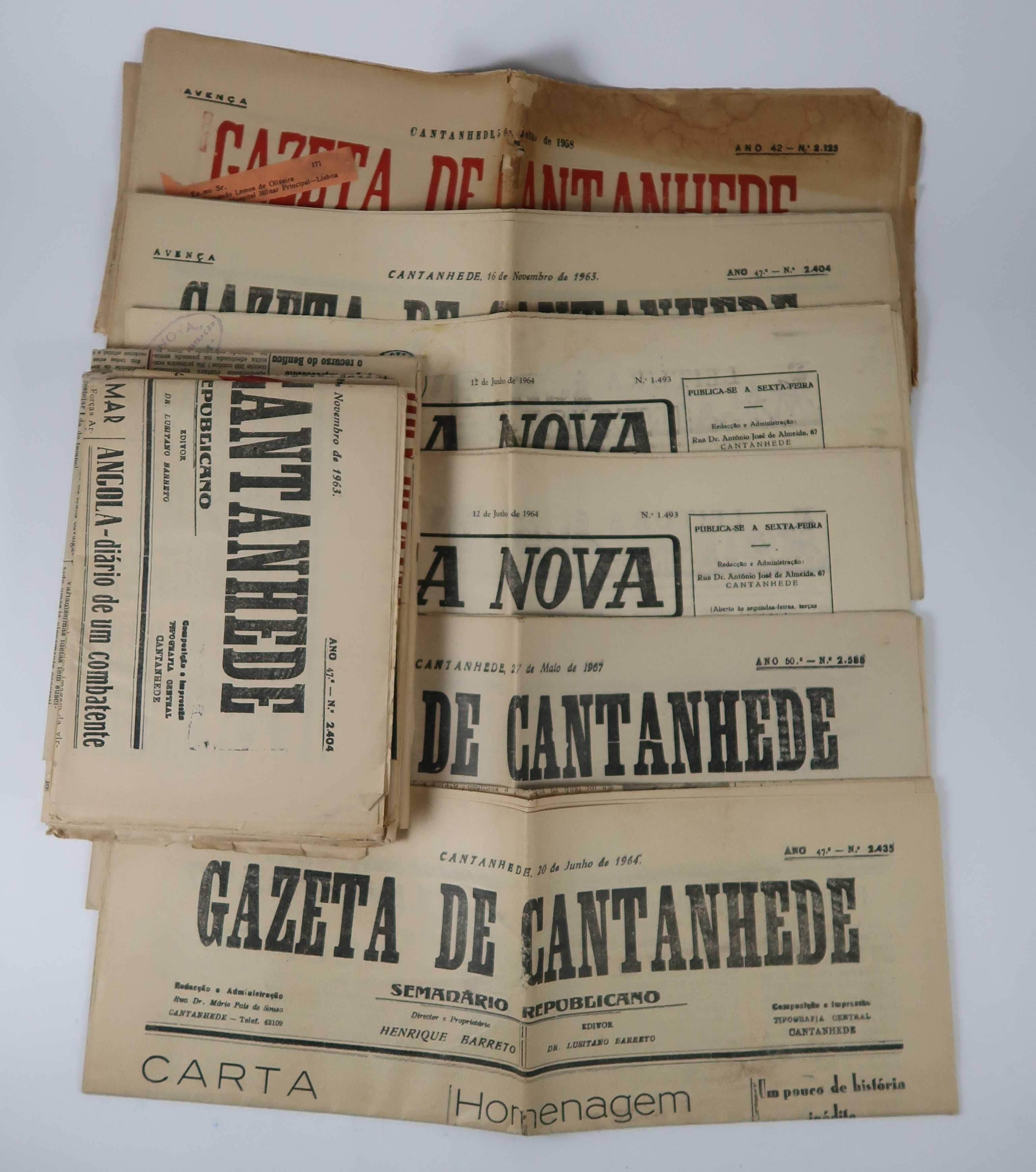 A Gazeta de Cantanhede - Espolio de Jornais e Recortes - Anos 50/60