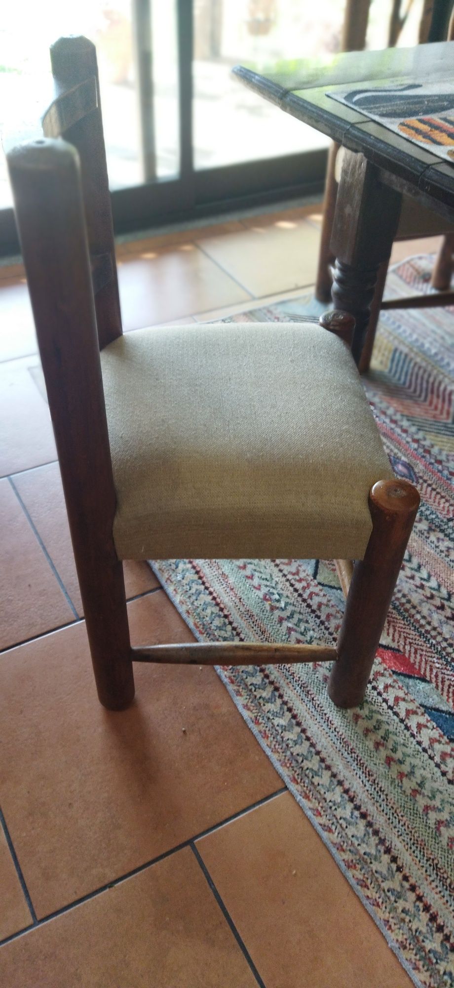 Mesa mexicana com azulejos + 6 cadeiras
