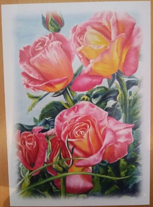 Pocztówki-kartki okolicznościowe, 4 szt zestaw