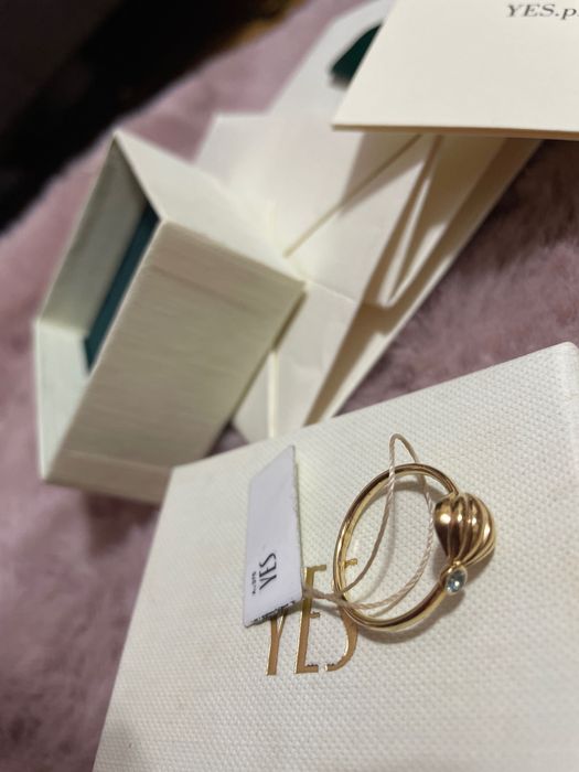 Pierścionek zloty Yes Botanica topaz rozmiar 16 au 375