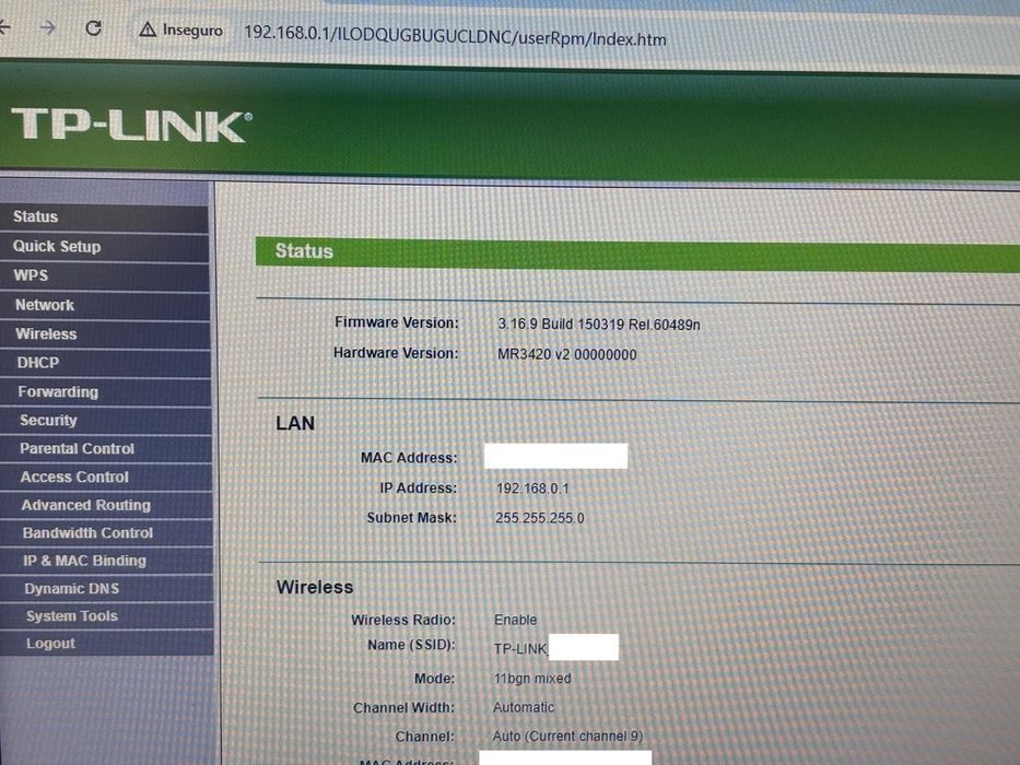 Router TP-Link MR3420 + PEN