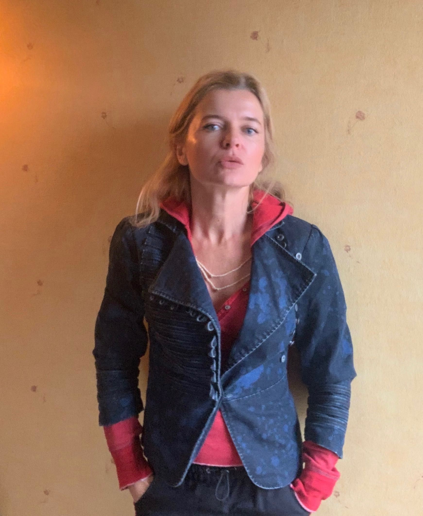 Vero Moda stylowy żakiet jeansowy dżinsowy denim