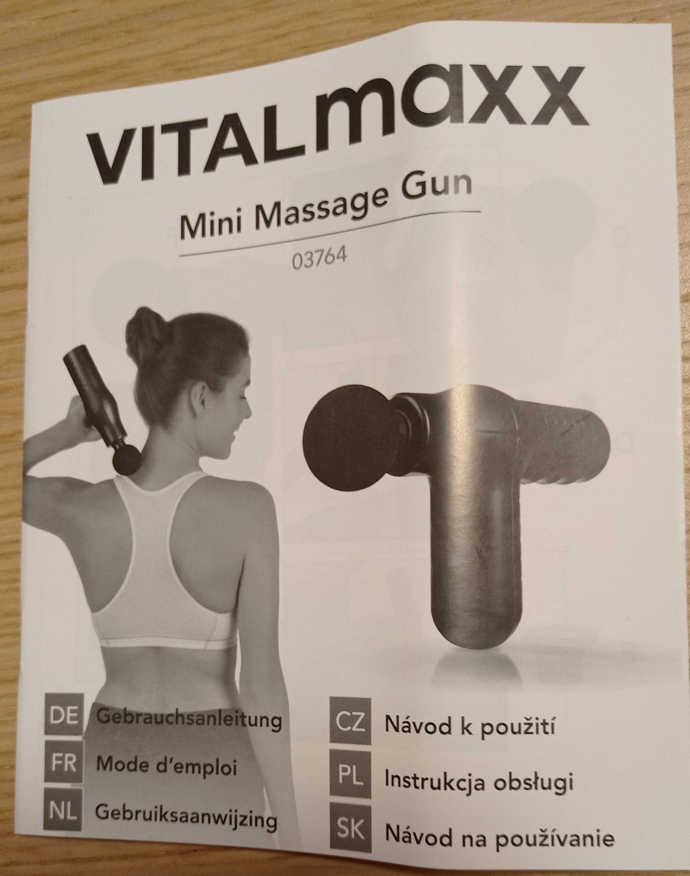 Pistolet do masażu VitalMaxx Mini z 4 nasadkami