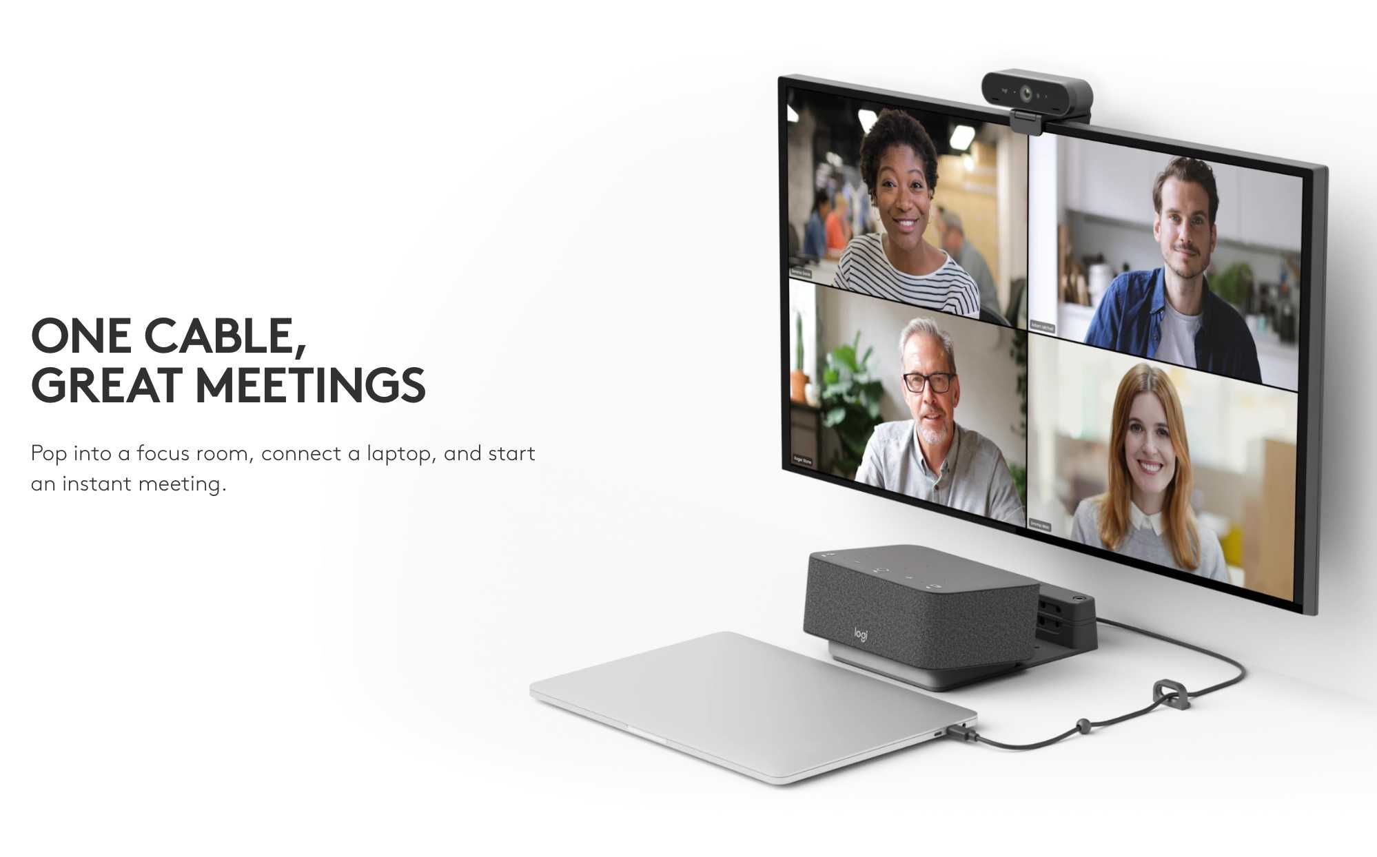 Набір для конференції Logitech Logi DOCK Focus Room Kit камера