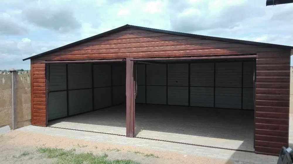 Garaż blaszany 7x6, drewnopodobny, garaże na wymiar 4x6,6x5,6x6,3x5,
