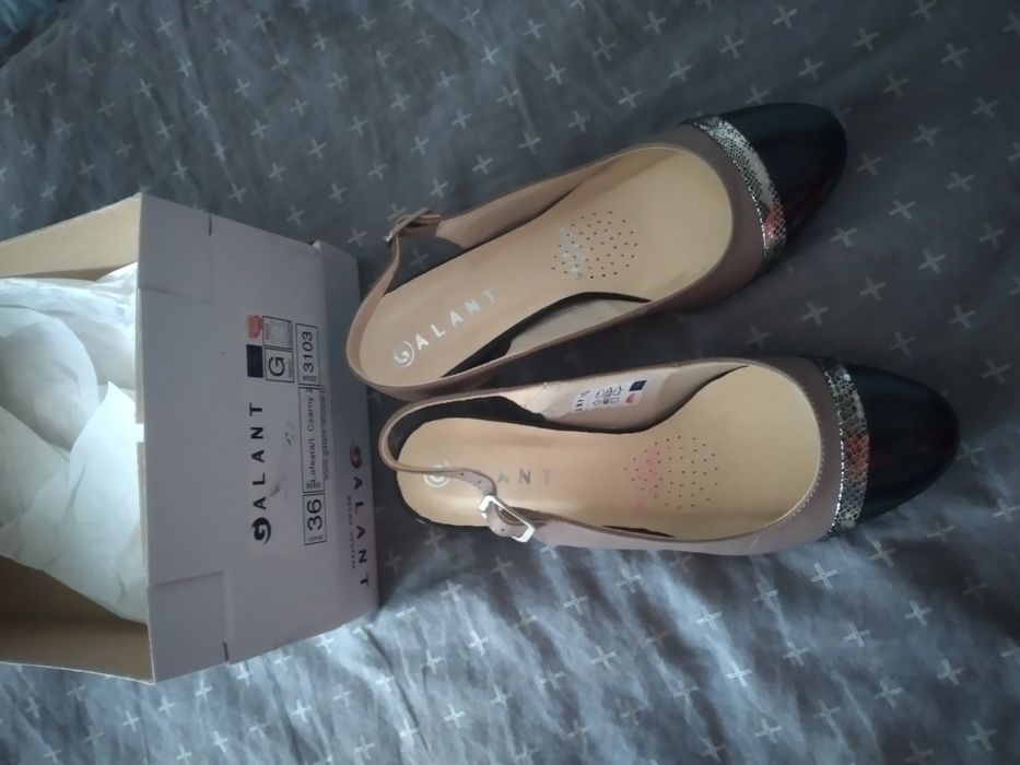 Czółenka sandały Galant skórzane prawdziwa skóra rozm. 36 NOWE