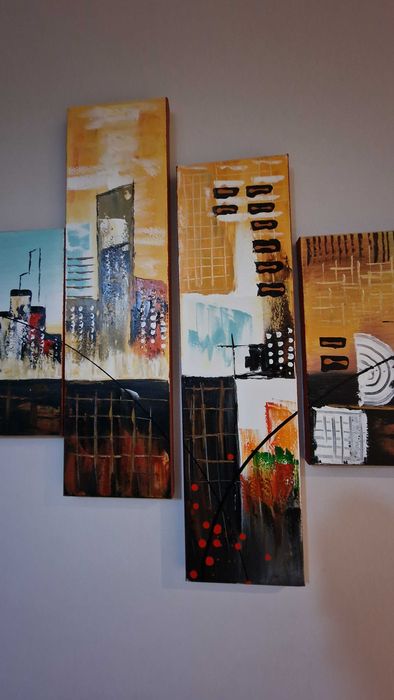 Quadro Abstrato Pintado a mão