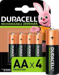 Аккумуляторна батарейка Duracell Recharge АА 2500 mAh 4 шт (Оригінал)