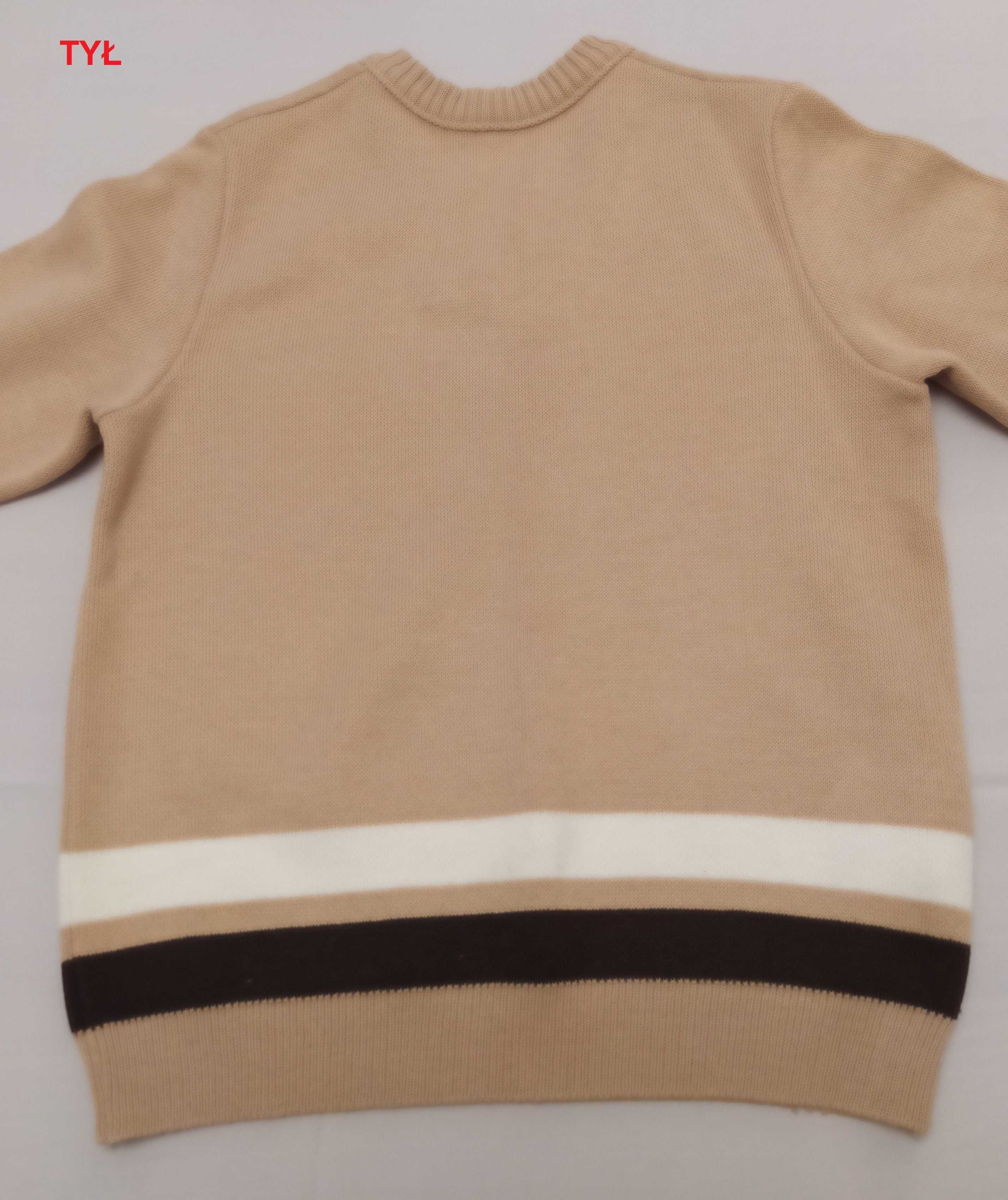 Sweter dziecięcy – PASKI – beżowy