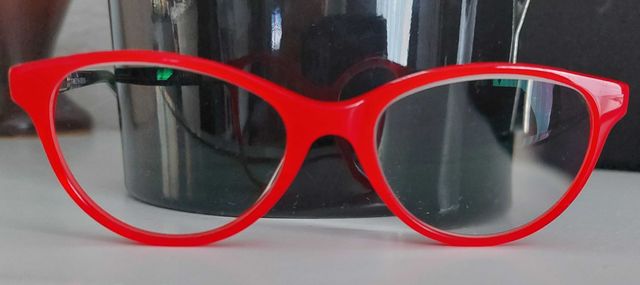 Yupi czerwone oprawki okulary dla dziewczynki