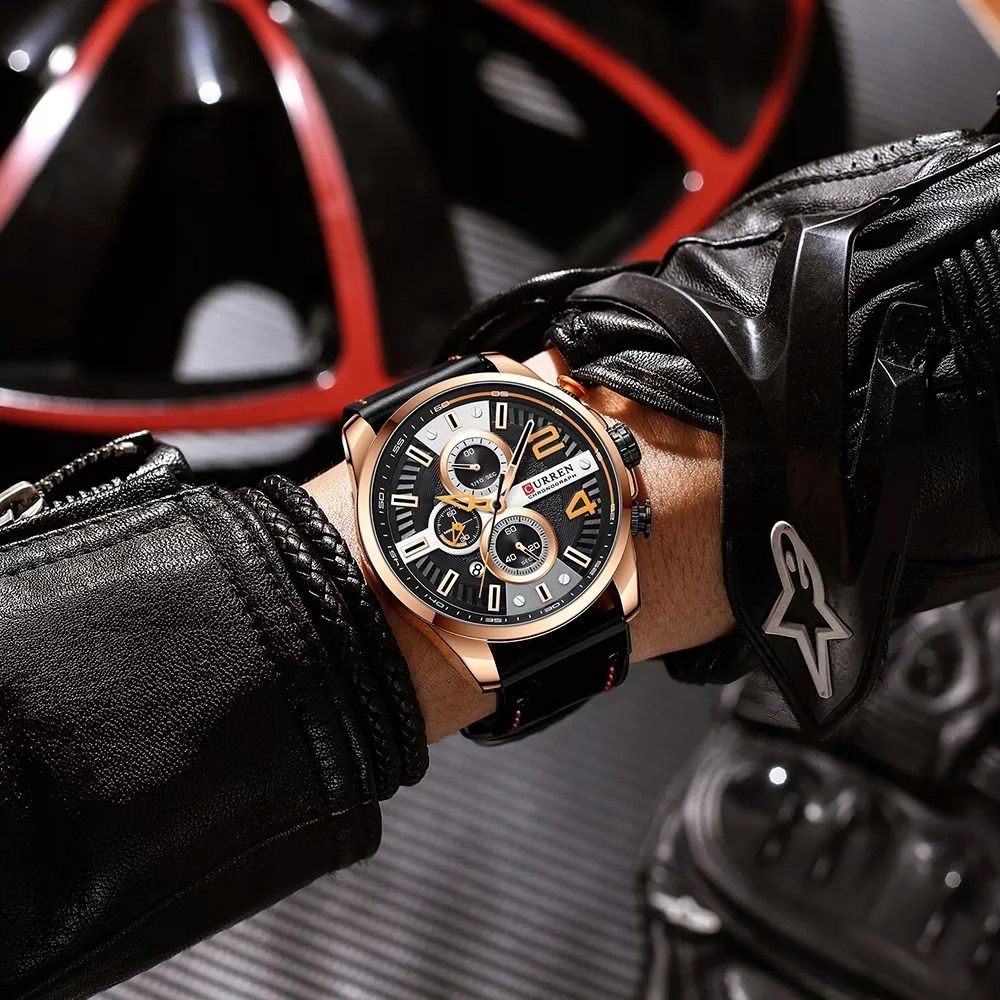 Zegarek Męski Curren Elegancki Chronograf Prezent