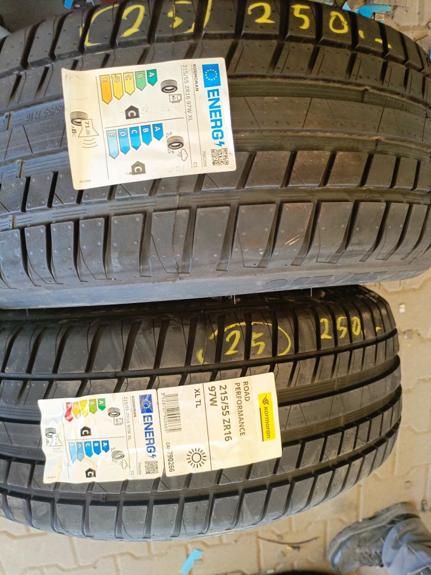 Nowe opony letnie 215/55/16 kormoran 2 sztuki 2024r