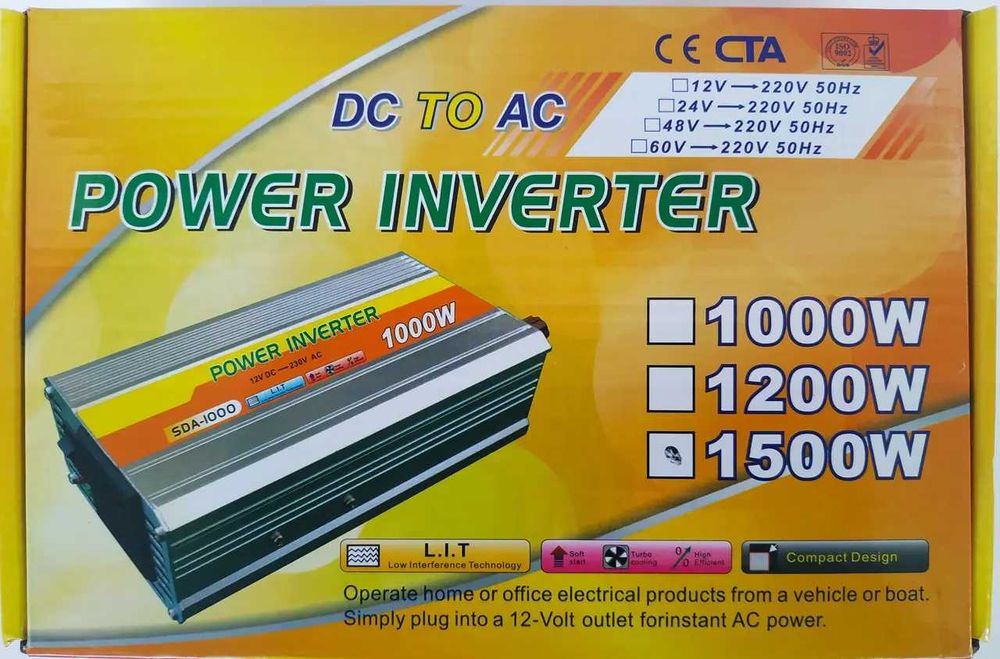 1500W 12V/220v 1500W Инвертор Преобразователь напряжения
