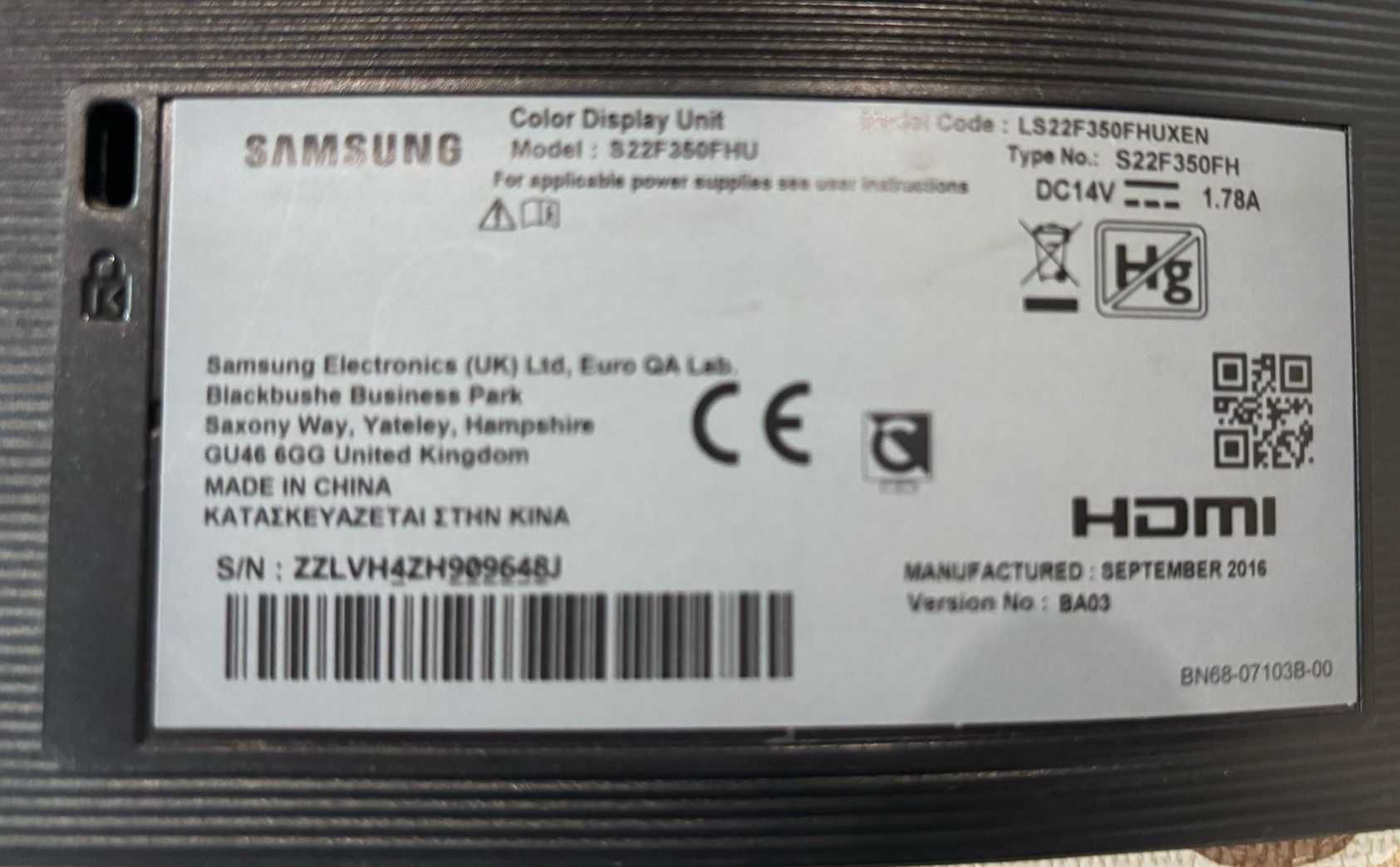 Vendo 2 monitores Samsung 21" sem suporte de pé