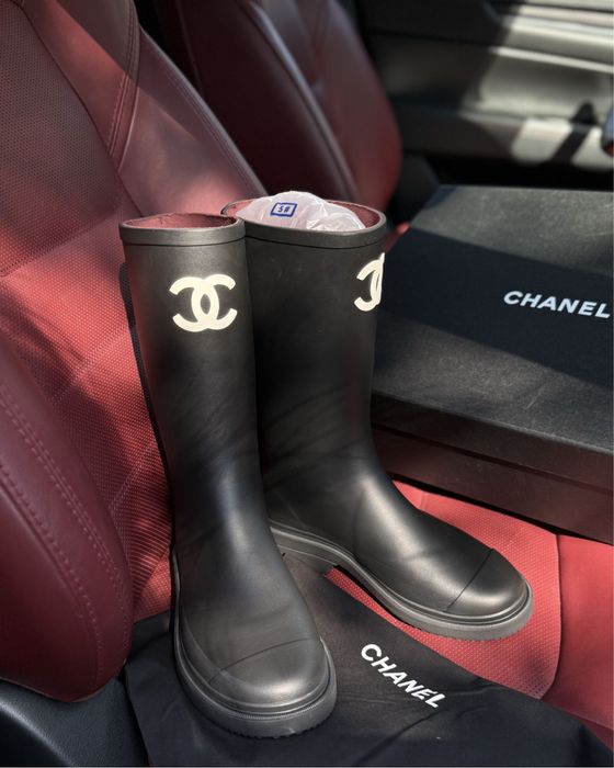 Резинові гумові чоботи Chanel