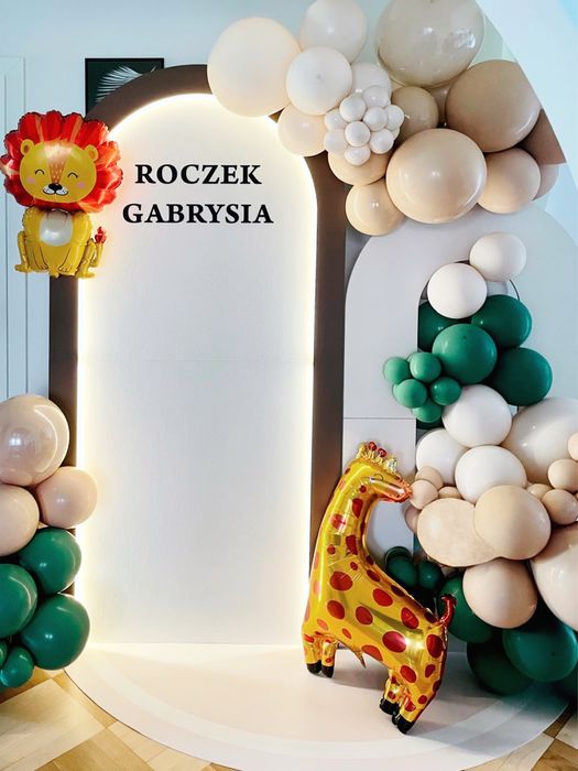 Ścianka zdjęciowa balonowa chrzest roczek urodziny event firmowy